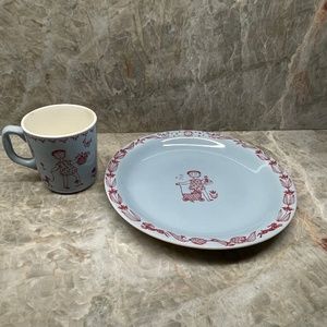 Kari Nyquist Mid Century Cup and Plate Set